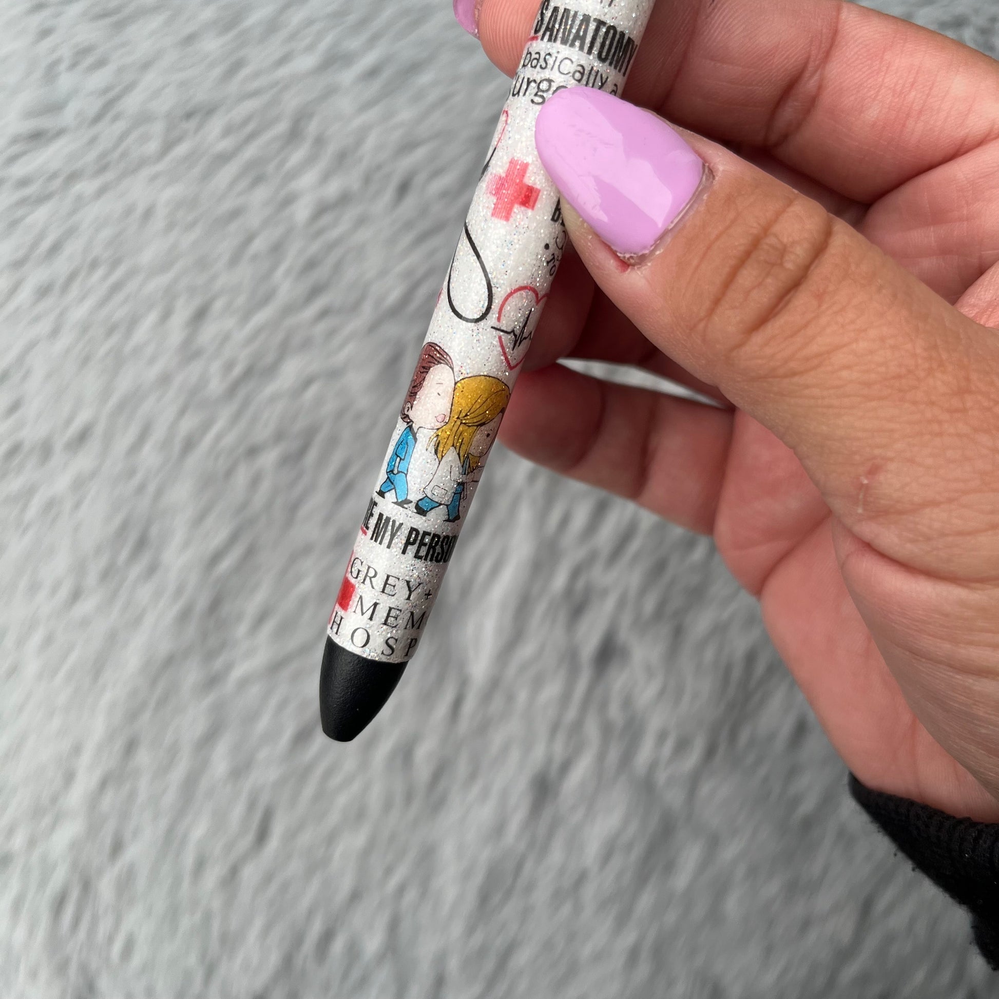 Glitter Pen, Custom Pen, Nurse Pen, Funny Pen, Papermate Inkjoy 0.7mm,  Refillable Gel Pens 